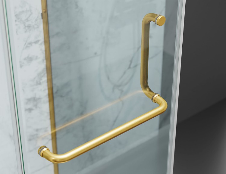 kucia Złoto Szczotkowane, Szkło Transparentne, Kabina Prysznicowa Uchylna, model Polonia zdjecie 3  salon lazienek Lodz