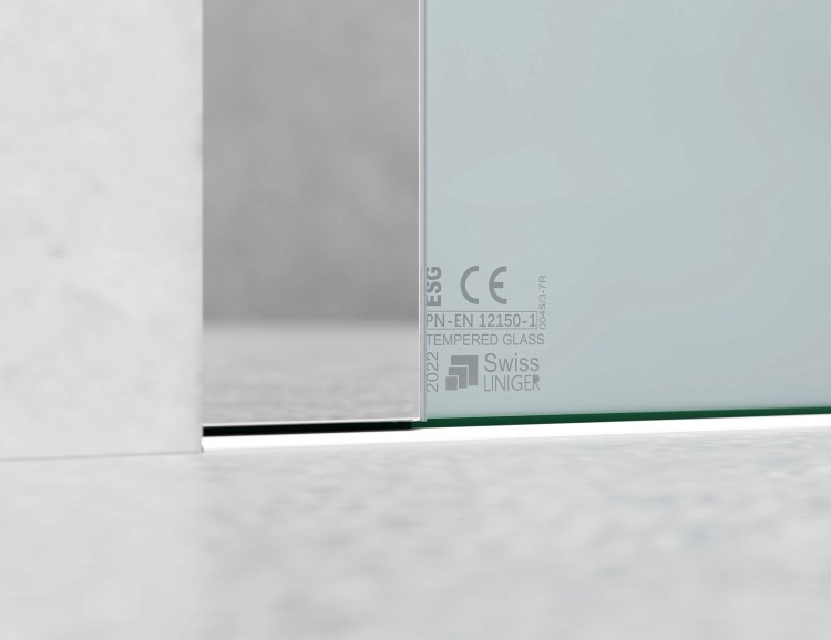 Drzwi Prysznicowe Przesuwne, Okucia Chrom Połysk, Szkło Mrożone Mleczne  salon lazienek Lodz