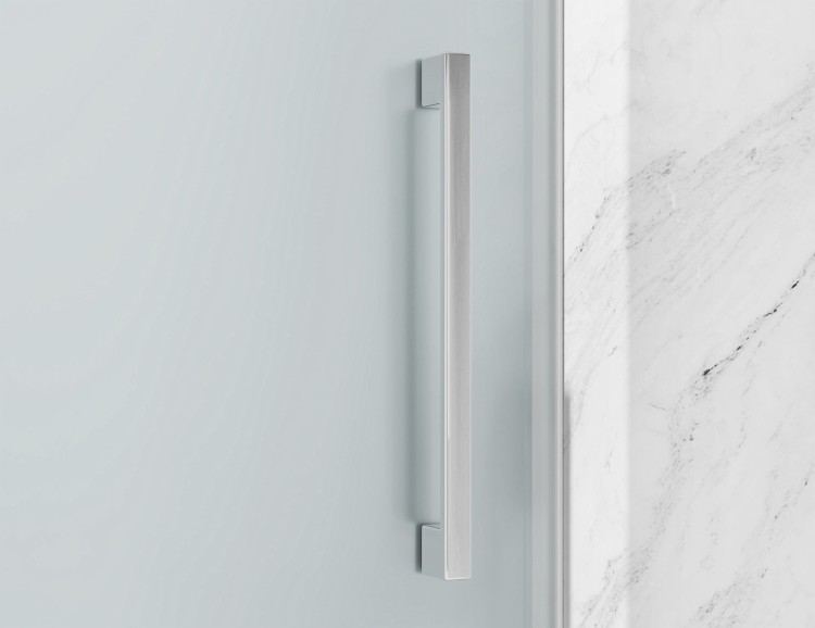 Drzwi Prysznicowe Przesuwne, Okucia Chrom Połysk, Szkło Mrożone Mleczne  salon lazienek Lodz