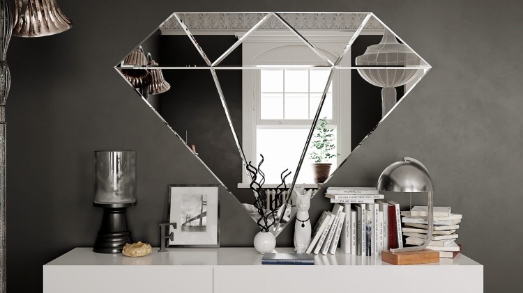 Lustro bez podświetlania Diament 1480x1070mm zdjecie 1  salon lazienek Lodz