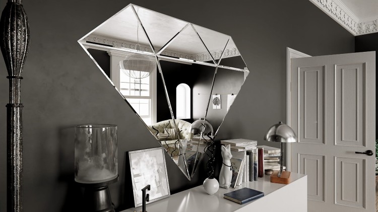 Lustro bez podświetlania Diament 1480x1070mm zdjecie 2 salon lazienek Lodz