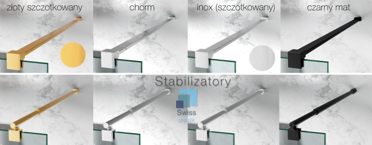 Transparentna Szyba prysznicowa Walk-In okucia chrom połysk zdjecie 4   salon lazienek Lodz