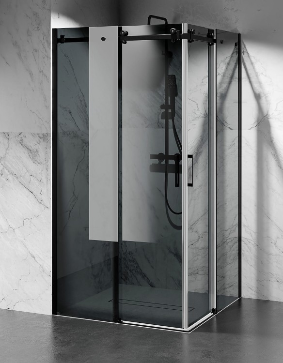 kabina prysznicowa dwustronnie przesuwna grafitowa U20 zdjecie 2 salon lazienek Lodz