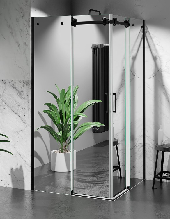 Kabina Prysznicowa Dwustronnie Przesuwna Efekt Lustra U20 PREMIUM zdjecie 2 salon lazienek w lodzi