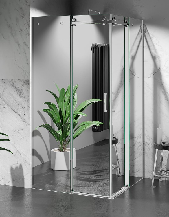 Kabina Prysznicowa Dwustronnie Przesuwna Efekt Lustra U20 PREMIUM zdjecie 1 salon lazienek w Lodzi