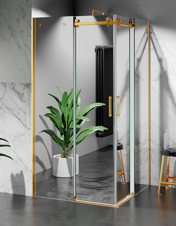 Kabina Prysznicowa Dwustronnie Przesuwna Efekt Lustra U20 PREMIUM zdjecie 4 salon lazienek w Lodzi