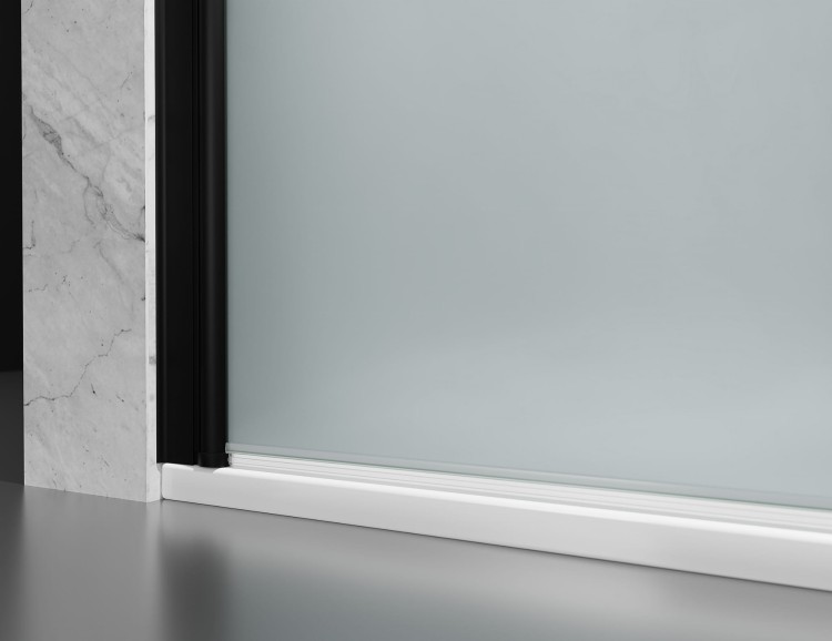 Drzwi-prysznicowe-składane-szkło-mrożone-kolor-okuć-czarny-mat-zdjecie-3   salon lazienek Lodz