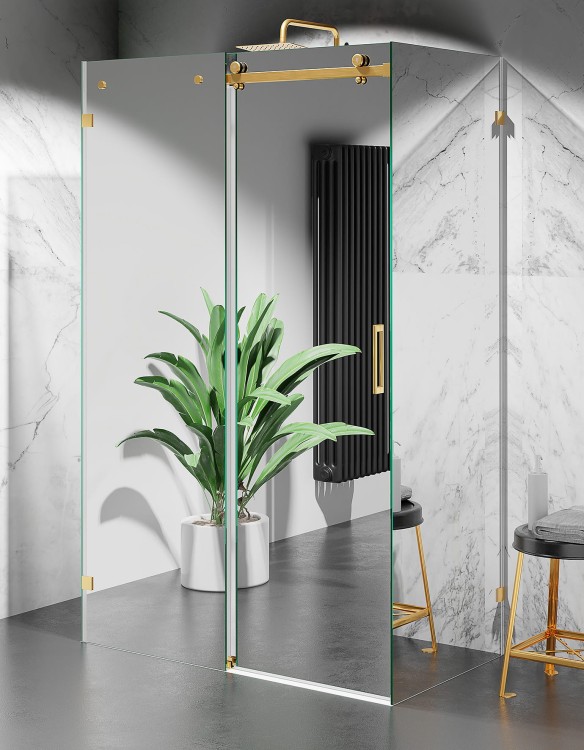 okucia złote szczotkowane lustro.jpg   salon lazienek Lodz