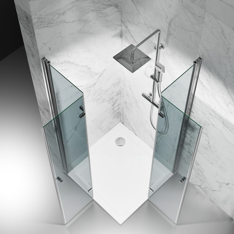 Kabina Prysznicowa Składana Dwustronnie Mrożona zdjecie 4 salon lazienek Lodz