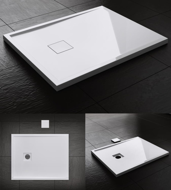 SL08 - Brodzik prysznicowy prostokątny konglomerat zdjęcie 2  salon lazienek Lodz