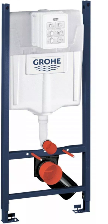 Zestaw podtynkowy: stelaż GROHE, misa WC serii Rimless, deska wolnoopadająca, mata oraz wsporniki dystansowe zdjecie 2 salon lazienek w Lodzi