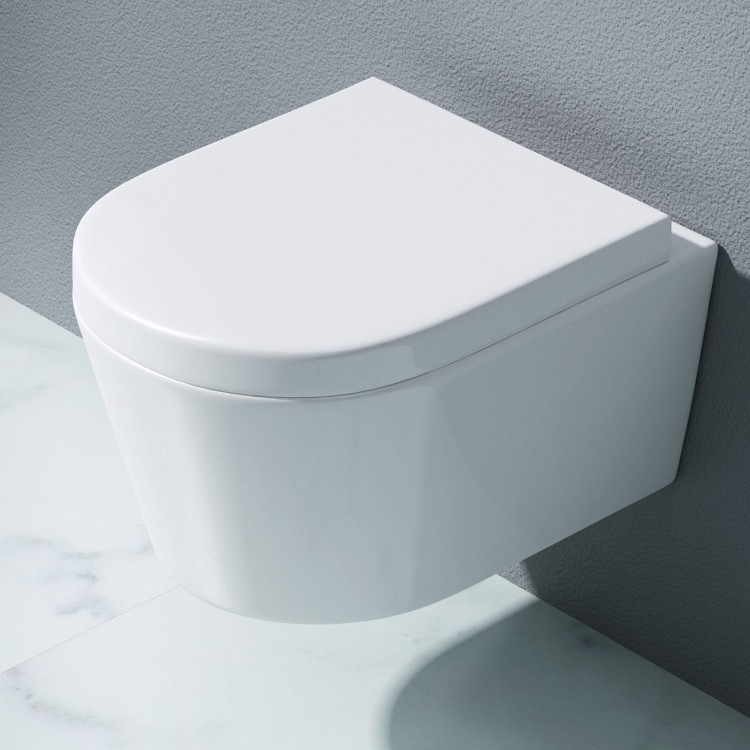 Zestaw podtynkowy: stelaż Geberit Duofix (UP320), misa WC serii Rimless, deska wolnoopadająca, mata oraz wsporniki dystansowe zdjecie 6 salon lazienek w Lodzi