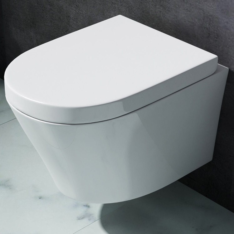 Zestaw podtynkowy: stelaż Geberit Duofix Slim (UP320), misa WC serii Rimless, deska wolnoopadająca, mata oraz wsporniki dystansowe zdjecie 8 salon lazienek w Lodzi