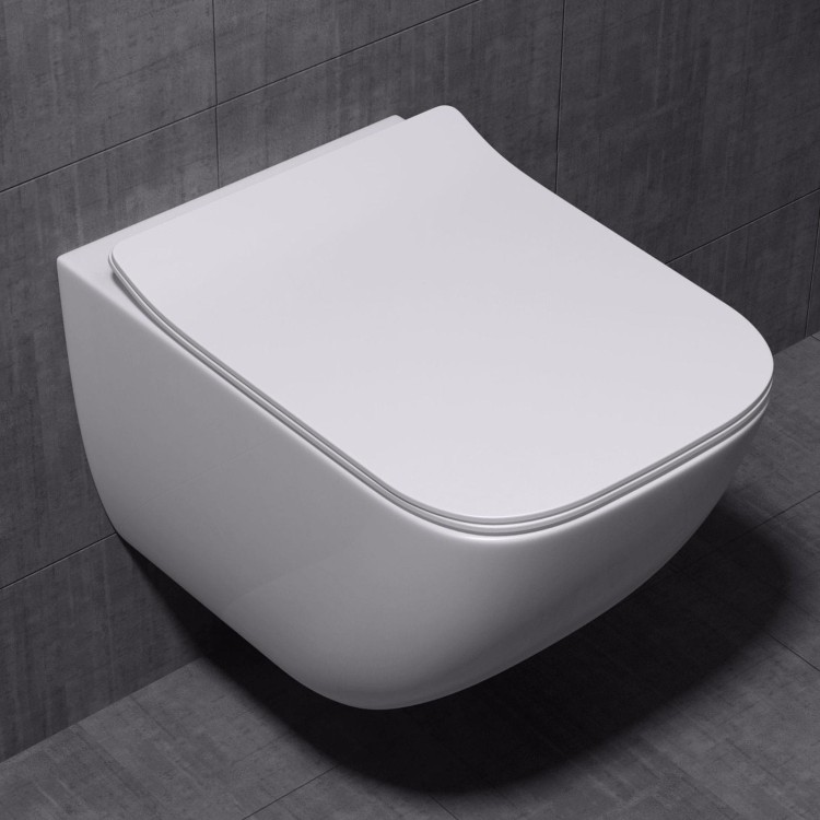 Zestaw podtynkowy: stelaż GROHE SLIM, misa WC serii Rimless, deska wolnoopadająca, mata oraz wsporniki dystansowe zdjecie 9 salon lazienek w Lodzi