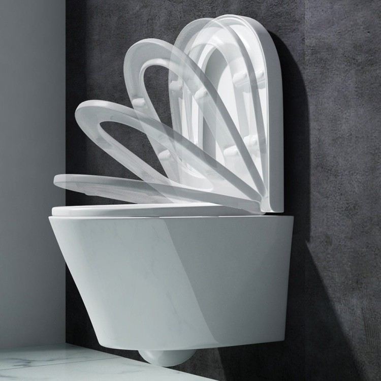 Zestaw podtynkowy: stelaż GROHE SLIM, misa WC serii Rimless, deska wolnoopadająca, mata oraz wsporniki dystansowe zdjecie 7 salon lazienek w Lodzi