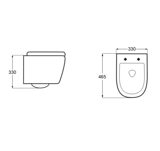 Misa WC Lorena/Short z serii Rimless zdjecie 6 salon lazienek w lodzi