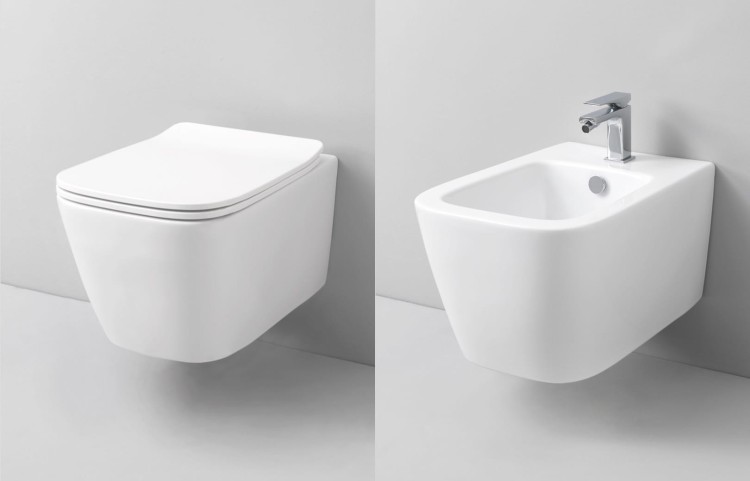 Kompletny zestaw serii Rimles: misa WC, bidet oraz stelaże podtynkowe Geberit UP320 zdjecie 13 salon lazienek w Lodzi