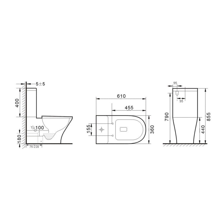WC kompakt RIMLESS Pia BLACK B2366A zdjecie 7 salon lazienek w Lodzi