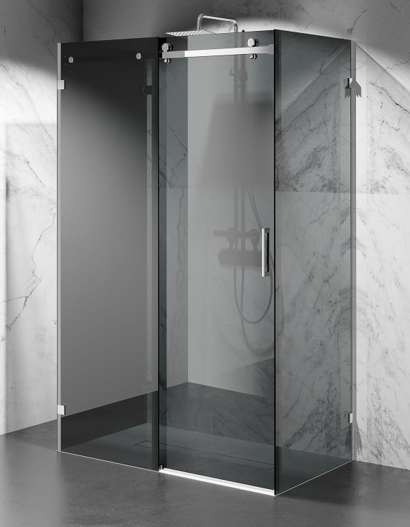 kabina prysznicowa przesuwna trzyscienna CV20P szklo grafitowe okucia chrom polysk zdjecie 1  salon lazienek Lodz