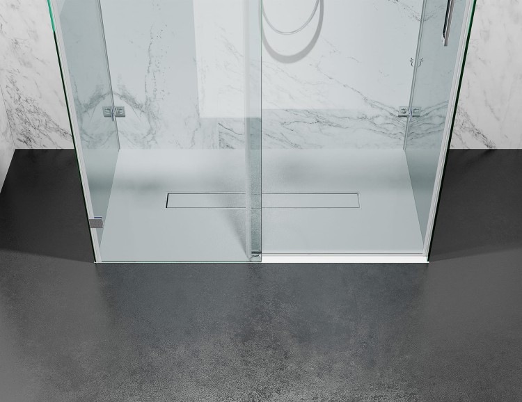 Kabina Prysznicowa Przesuwna Trzyścienna CV20P,szkło Efekt lustra okucia Chrom Połysk zdjecie 6   salon lazienek Lodz