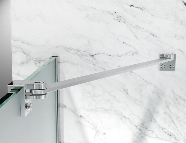 Kabina Prysznicowa Uchylna, Chromowane Okucia, Szkło Mrożone Mleczne  salon lazienek Lodz zdjecie 7