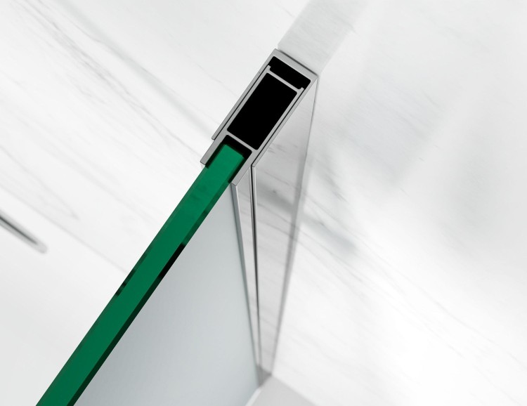 Kabina Prysznicowa Uchylna, Chromowane Okucia, Szkło Mrożone Mleczne  salon lazienek Lodz zdjecie 8