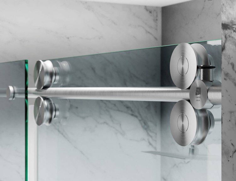 Okucia czarny mat, Szkło Mrożone, Drzwi Prysznicowe D30 EXCLUSIVE zdjecie 2 salon lazienek w Lodzi