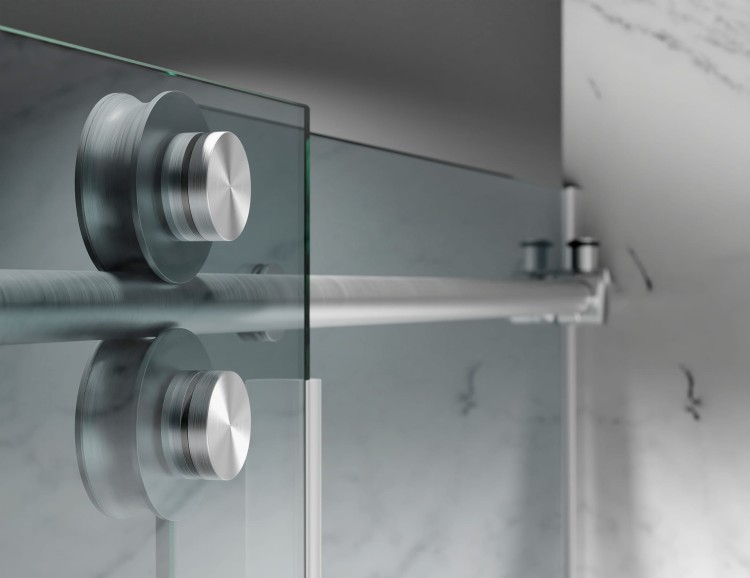 Okucia czarny mat, Szkło Mrożone, Drzwi Prysznicowe D30 EXCLUSIVE zdjecie 3 salon lazienek w Lodzi