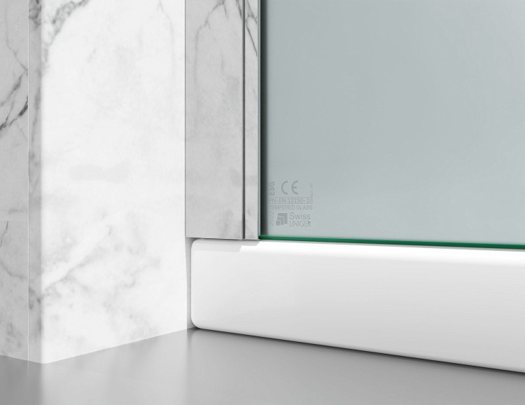 Kabina Prysznicowa Uchylna, Chromowane Okucia, Szkło Mrożone Mleczne  salon lazienek Lodz zdjecie 10