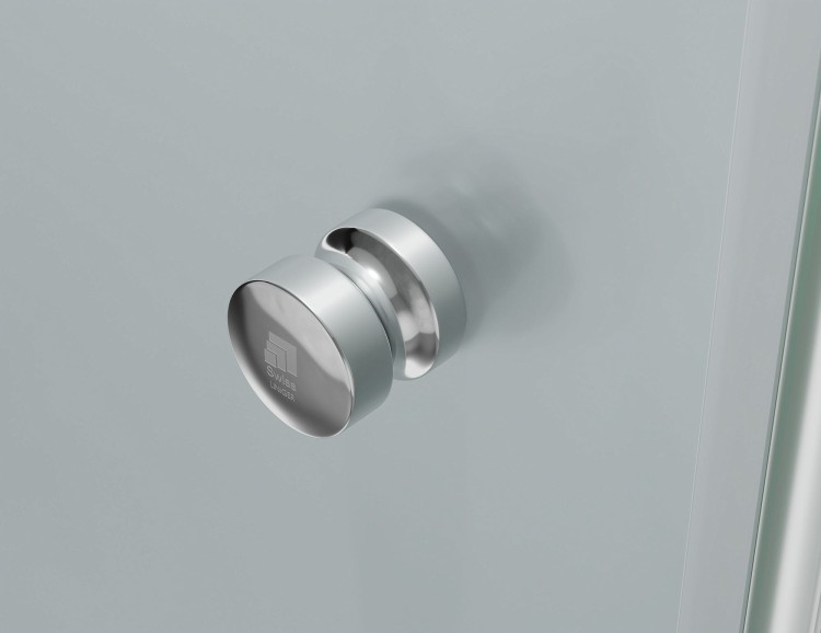 Kabina Prysznicowa Uchylna, Chromowane Okucia, Szkło Mrożone Mleczne  salon lazienek Lodz zdjecie 11