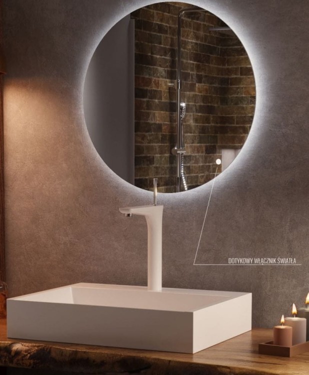 lustro-okrągłe-led  salon lazienek Lodz
