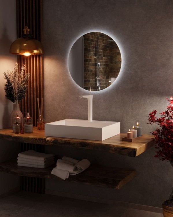 lustro-okrągłe-mars-22-podswietlane-led  salon lazienek Lodz