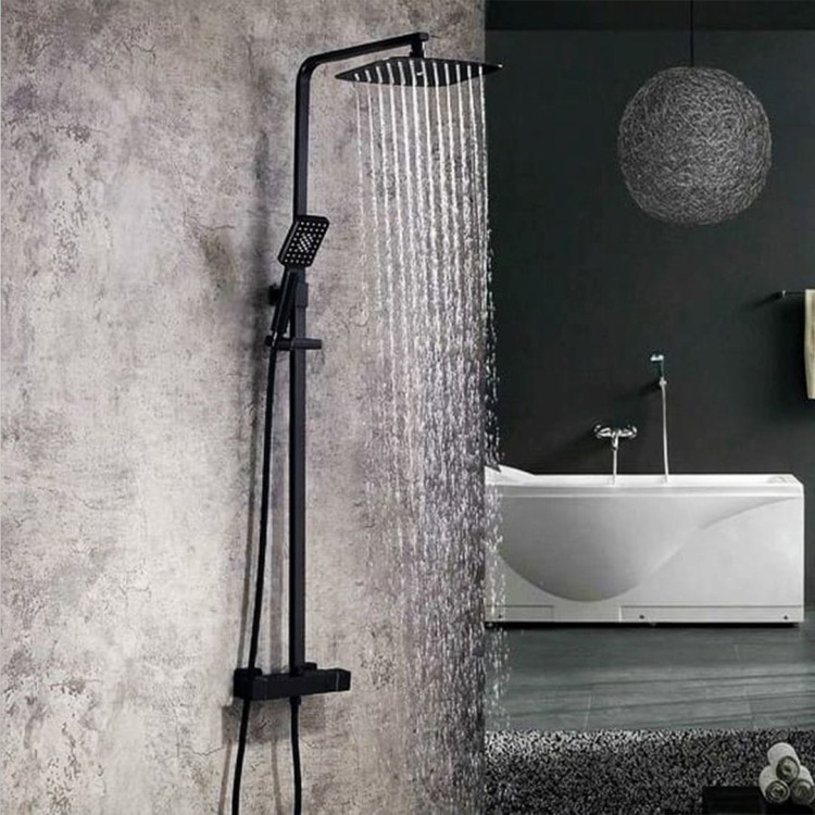 Zestaw-prysznicowy-czarny-z-termostatem-kw-SL103K-wizualizacja  salon lazienek Lodz