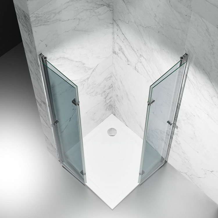 Czarna Kabina Prysznicowa Składana Całkowicie D1200, Szkło Mrożone zdjecie 2 salon lazienek Lodz