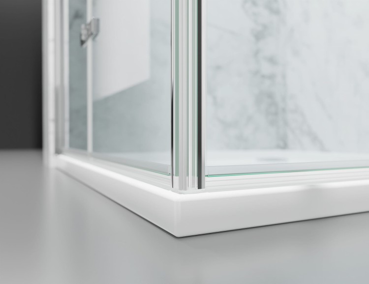 Czarna Kabina Prysznicowa Składana Całkowicie D1200, Szkło Mrożone zdjecie 5  salon lazienek Lodz