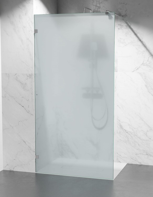 Grafitowa Szyba prysznicowa Bezprofilowa Walk-In okucia chrom połysk zdjecie 2  salon lazienek Lodz