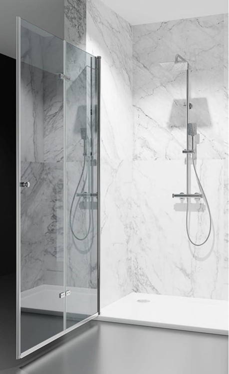 Ścianka Prysznicowa Walk in Składana, kolor okuć Czarny Mat zdjecie 2   salon lazienek Lodz