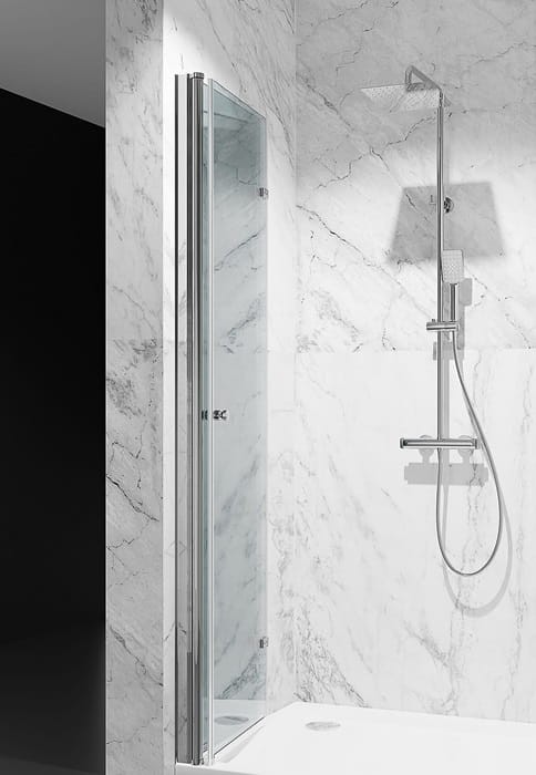 Ścianka Prysznicowa Walk in Składana, kolor okuć Czarny Mat zdjecie 4   salon lazienek Lodz