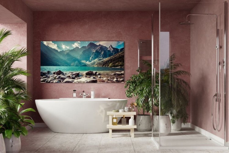 Obraz na szkle, Tatry Morskie Oko słońce 3  salon lazienek Lodz