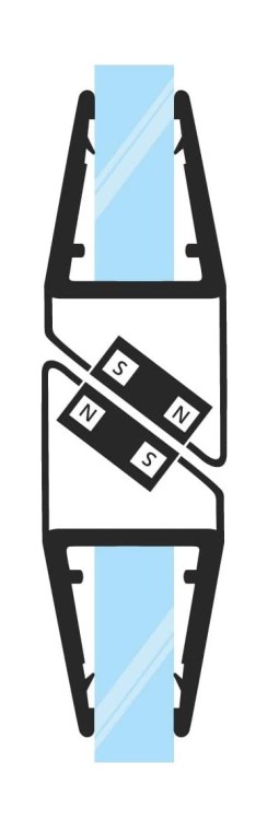 domyk magnetyczny do drzwi prysznicowych przesuwnych D20/D20P2 zdjecie 3 polskie kabiny