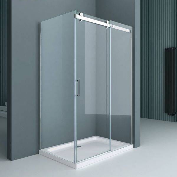 Kabina Prysznicowa Przesuwna z Brodzikiem 120x90cm, Okucia Chrom Połysk, Szkło Transparentne zdjecie 2 Salon Łazienek w Łodzi