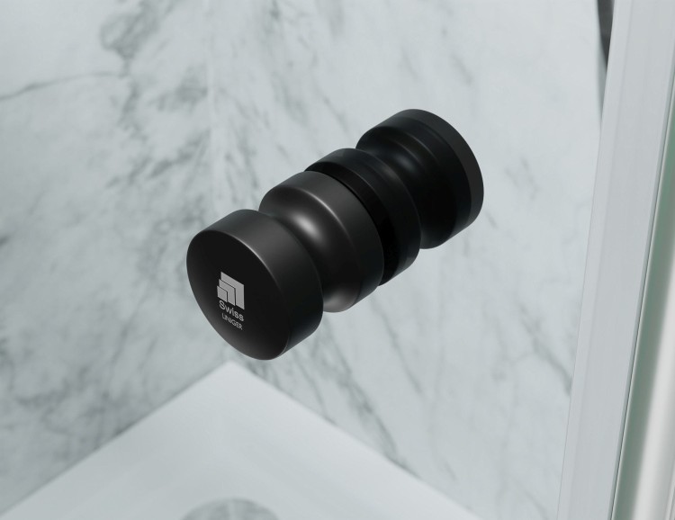 kabina prysznicowa uchylna DV8000 z brodzikiem 120x100 cm okucia czarny mat szklo grafit zdjecie 9 salon lazienek w lodzi