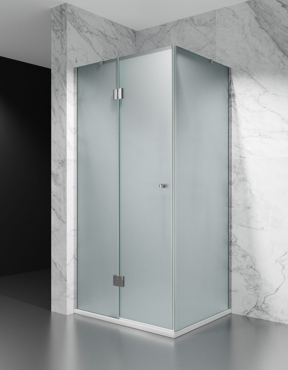 kabina prysznicowa DV8000 z brodzikiem 140x80 cm okucia stal polerowana szklo  mrozone zdjecie 1 salon lazienek w lodzi