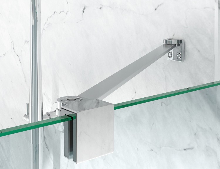 kabina prysznicowa DV8000 z brodzikiem 120x100 cm okucia stal polerowana szklo mrozone zdjecie 6 salon lazienek w lodzi