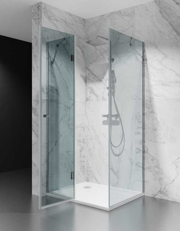 kabina prysznicowa DV8000 z brodzikiem 120x100 cm okucia stal polerowana szklo grafit zdjecie 2 salon lazienek w lodzi