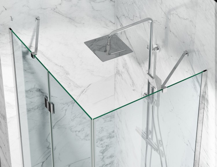 kabina prysznicowa DV8000 z brodzikiem 120x100 cm okucia stal polerowana szklo grafit zdjecie 3 salon lazienek w lodzi