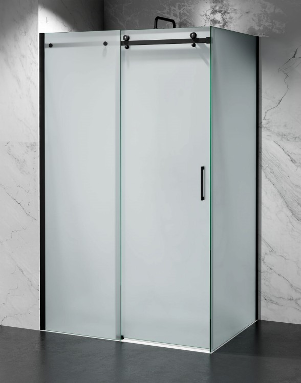 kabina przesuwna mleczne czarne okucia.jpg  salon lazienek Lodz