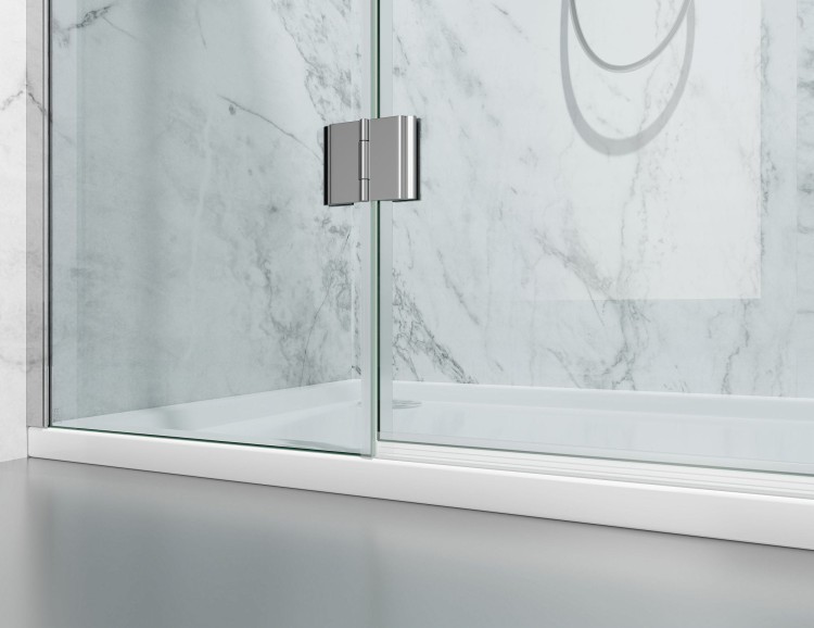 kabina prysznicowa DV8000 z brodzikiem 140x80 cm okucia stal polerowana szklo lustrzane zdjecie 5 salon lazienek w lodzi