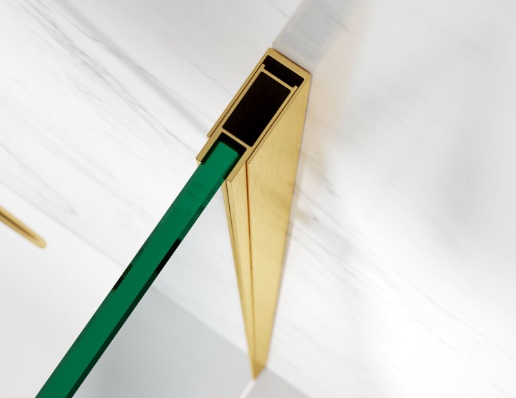 kabina prysznicowa DV8000 z brodzikiem 120x80 cm okucia zloto szczotkowane szklo mrozone zdjecie 8 salon lazienek w lodzi