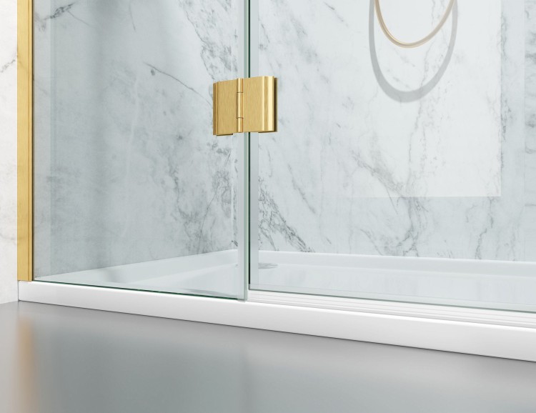 kabina prysznicowa DV8000 z brodzikiem 120x70 cm okucia zloto szczotkowane szklo grafit zdjecie 5 salon  lazienek w lodzi